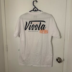 NWT VISSLA White Tee with Logo Graphic